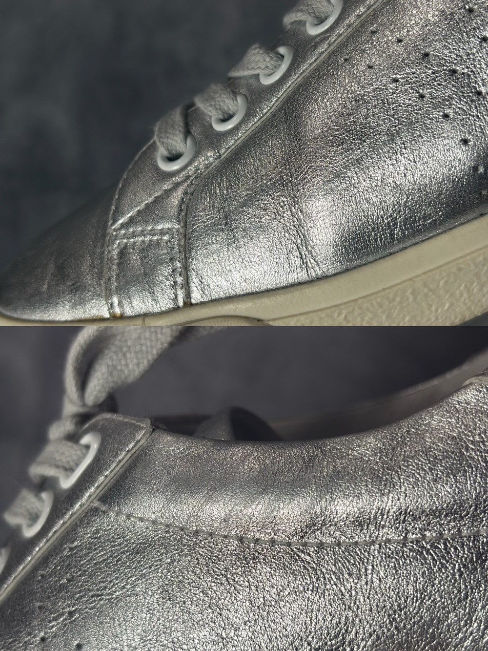 Celine by Hedi Slimane Triomphe TR01L Silver Logo Leather Low Top Sneakers - Picture 14 of 14